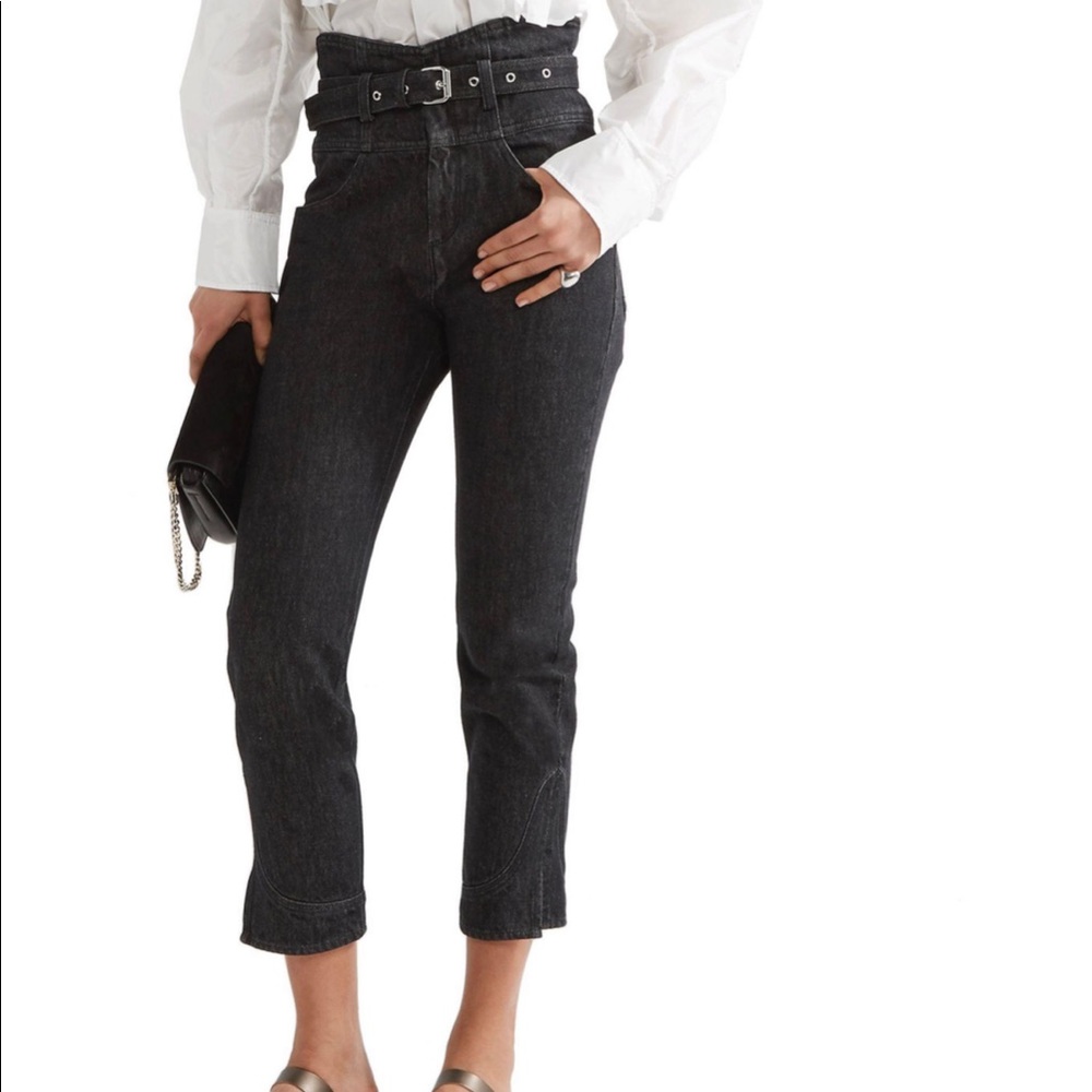 Isabel Marant High Waist Belted Jeans Size 24